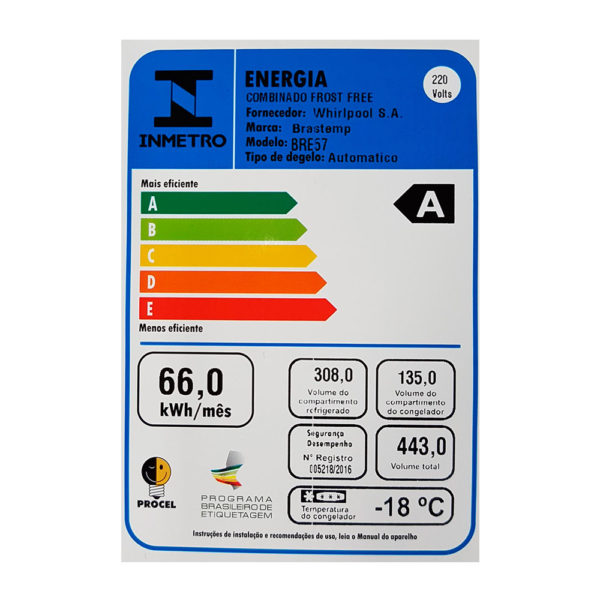 Refrigerador Brastemp Frost Free Inverse 443 Litros BRE57AK - 220 Volts - Image 6
