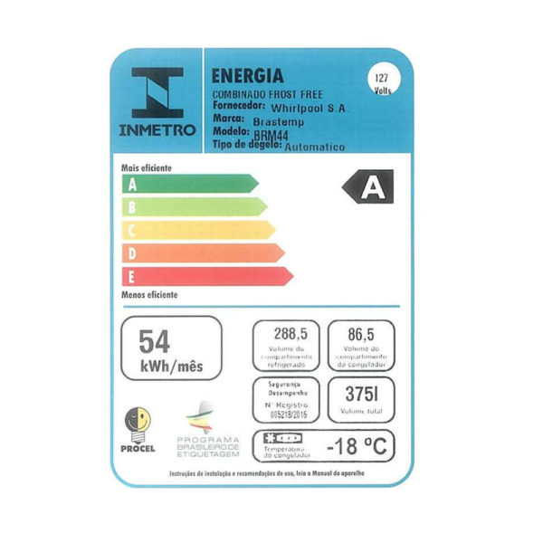 Refrigerador Brastemp Frost Free 375 Litros Branco BRM44 - 127 Volts - Image 3