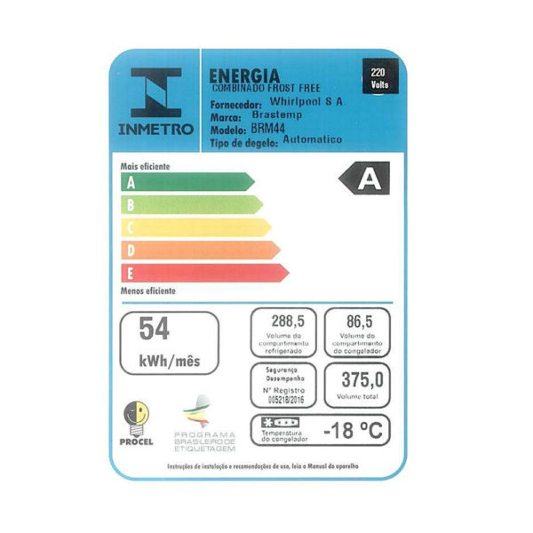 Refrigerador Brastemp Frost Free 375 Litros Branco BRM44 - 220 Volts - Image 7